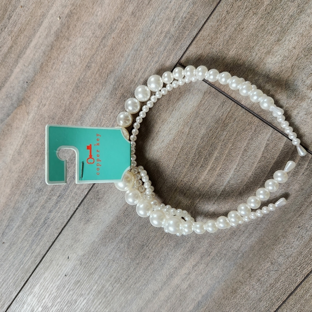 2 Pc Pearl Headband NWT